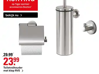 Karwei Toiletrolhouder met klep RVS aanbieding