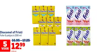 Makro Chocomel of Fristi  6 x 200 ml aanbieding