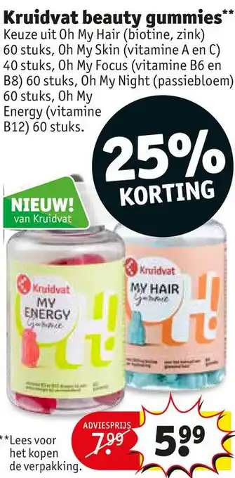 Kruidvat Kruidvat beauty gummies" aanbieding