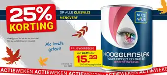 Kluswijs Alle kluswijs mengverf aanbieding