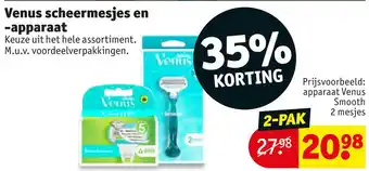 Kruidvat Venus scheermesjes en -apparaat aanbieding