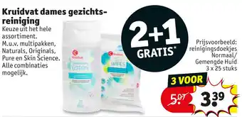 Kruidvat Kruidvat dames gezichts- reiniging aanbieding