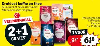 Kruidvat Kruidvat koffie en thee aanbieding