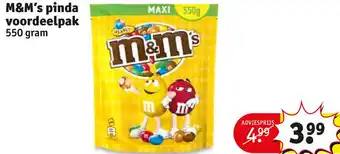 Kruidvat M&M's pinda voordeelpak aanbieding