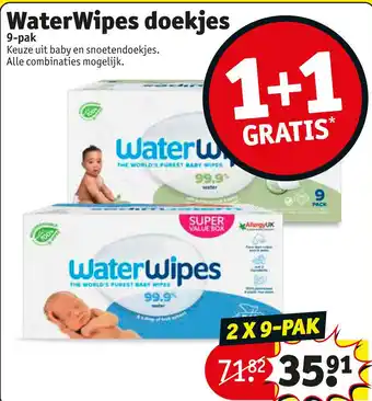 Kruidvat WaterWipes doekjes 9-pak aanbieding