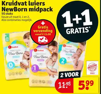 Kruidvat Kruidvat luiers NewBorn midpack aanbieding