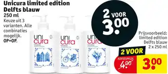 Kruidvat Unicura limited edition Delfts blauw aanbieding