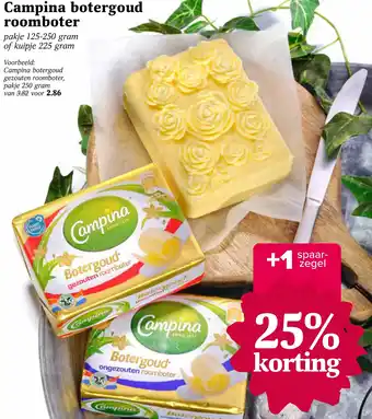 Boon`s Markt Campina botergoud roomboter 250g aanbieding