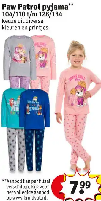 Kruidvat | Paw Patrol pyjama* aanbieding