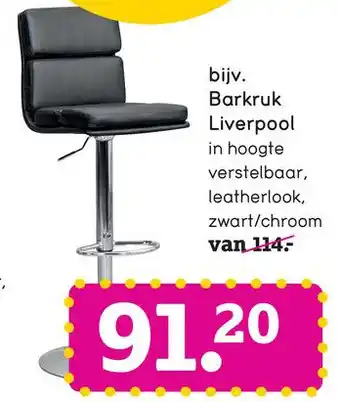 Leen Bakker bijv. Barkruk Liverpool aanbieding