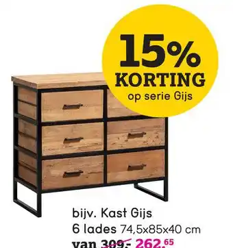 Leen Bakker Kast Gijs aanbieding