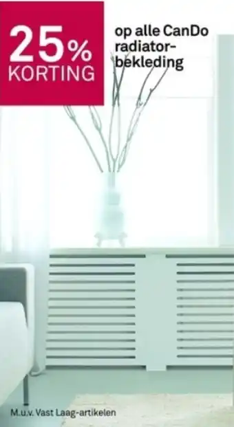 Karwei op alle CanDo radiatorbekleding aanbieding