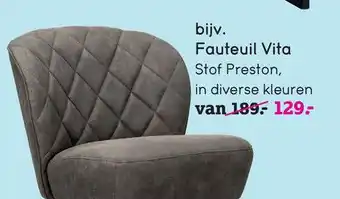 Leen Bakker bijv. Fauteuil Vita aanbieding