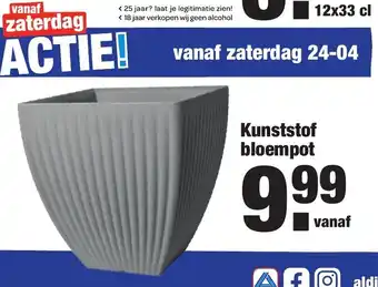 ALDI Kunststof bloempot aanbieding