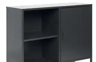 Leen Bakker Dressoir Aalborg metaal, zwart, 85x100x35 cm aanbieding