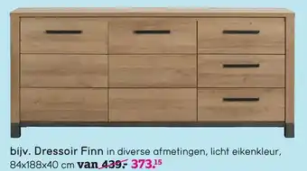 Leen Bakker bijv. Dressoir Finn in diverse afmetingen, licht eikenkleur aanbieding