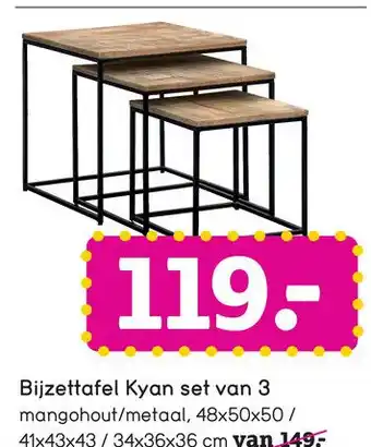 Leen Bakker Bijzettafel Kyan set van 3 aanbieding