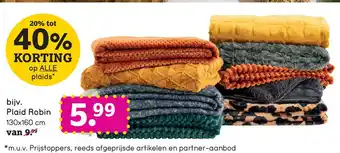 Leen Bakker 20% tot 40% KORTING op ALLE plaids aanbieding