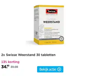 Plein.nl 2x Swisse Weerstand 30 tabletten aanbieding