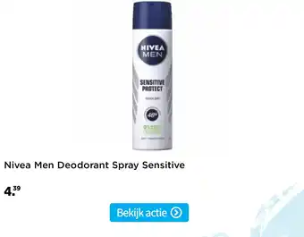 Plein.nl Nivea Men Deodorant Spray Sensitive aanbieding