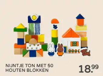 Prenatal Nijntje Ton Met 50 Houten Blokken aanbieding