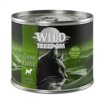 Zooplus 12x200g Adult Green Lands Lam & Kip Wild Freedom Kattenvoer aanbieding