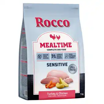Zooplus 1kg Sensitive Kalkoen & Kip Rocco Mealtime Hondenvoer aanbieding