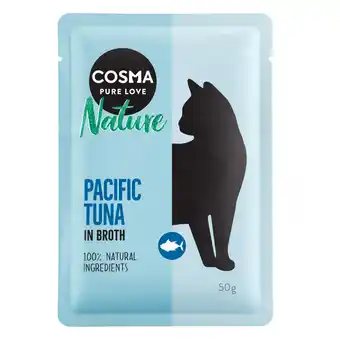 Zooplus 18x50g Nature Maaltijdzakjes Pacifische tonijn Cosma Kattenvoer aanbieding