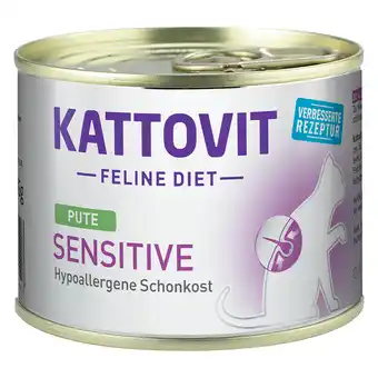 Zooplus 12 x 185 g Kalkoen Hypoallergeen Dieetvoer Kattovit Sensitive Kattenvoer aanbieding