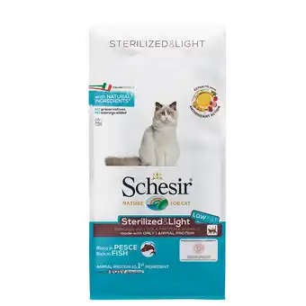 Zooplus Schesir Sterilized met Vis Kattenvoer - 10 kg aanbieding