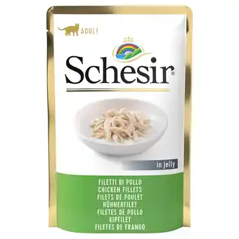 Zooplus 6x85g Kipfilet in Gelei Schesir Kattenvoer Maaltijdzakjes aanbieding