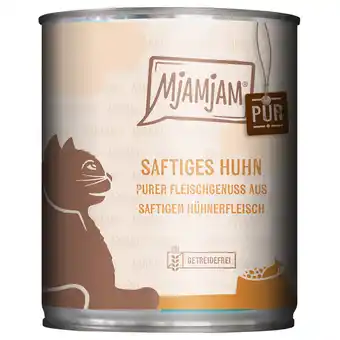 Zooplus Economy pack 24x800g MjAMjAM puur vlees genieten sappig puur kip nat kattenvoer aanbieding