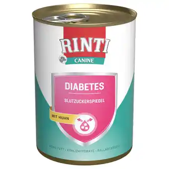 Zooplus 24x400g RINTI Canine Diabetes met Kip hondenvoer nat aanbieding