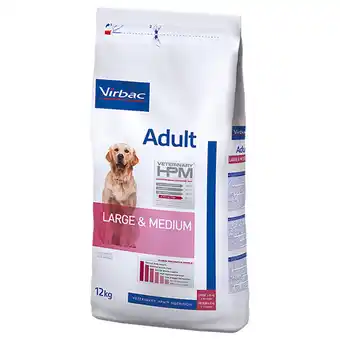 Zooplus 2x12kg Veterinary HPM Dog Adult Large & Medium Virbac Hondenvoer aanbieding