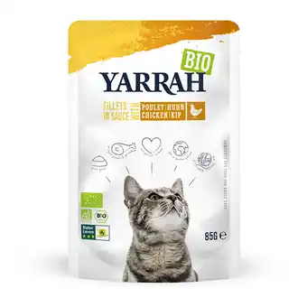 Zooplus Voordeelpakket Yarrah Bio Filets in Saus 28 x 85 g Kattenvoer - met Kip aanbieding