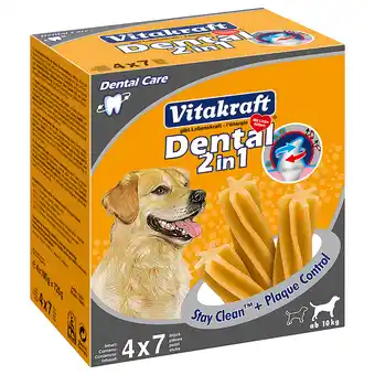 Zooplus 180g Dental 3in1 Medium 2 x 4 (x ) Vitakraft Hondensnacks aanbieding