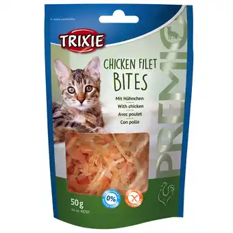 Zooplus 3x50g Premio Chicken Filet Bites Trixie Kattensnacks aanbieding