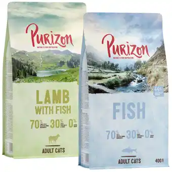 Zooplus 2x400g Adult Lam met Vis & Vis Purizon Kattenvoer aanbieding