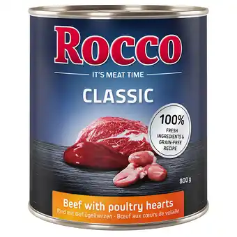 Zooplus 24x800g Rund met Gevogeltehart Rocco Hondenvoer aanbieding