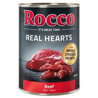 Zooplus 24x400g Real Hearts Rund met hele Kippenharten Rocco Hondenvoer aanbieding