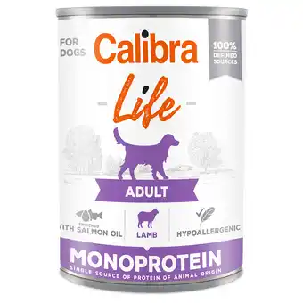 Zooplus Voordeelpakket: 12x400g Calibra Dog Life Adult Lam Hondenvoer Nat aanbieding