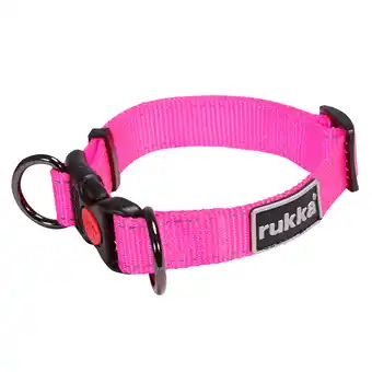 Zooplus Rukka Bliss Neon Halsband, roze Maat xs 20-30cm 15mm Hond aanbieding