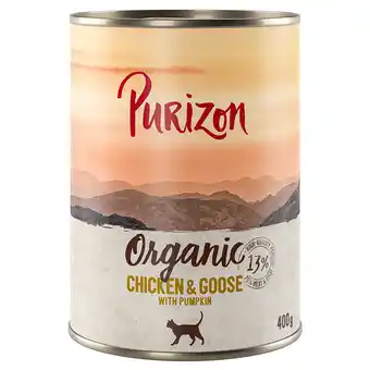 Zooplus Dubbelpakket: Purizon Organic 12 x 400 g - Kip en gans met pompoen aanbieding