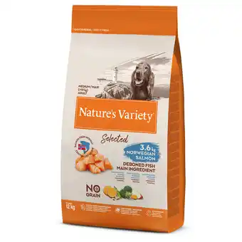 Zooplus Nature's Variety Selected Medium Adult Noorse Zalm Hondenvoer - Dubbelpak: 2 x 12 kg aanbieding