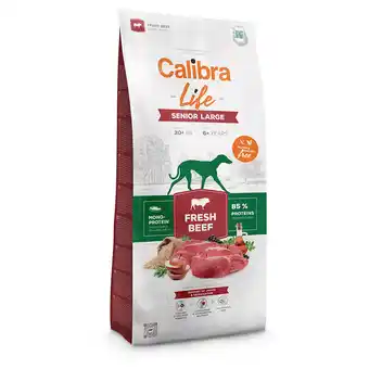 Zooplus Dubbelpak: 2x12kg Calibra Life Senior Large Breed met vers rundvlees hondenvoer droog aanbieding
