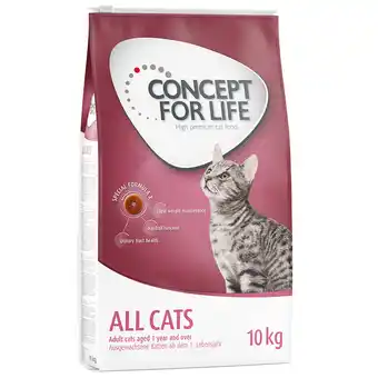 Zooplus 2x10kg All Cats Concept for Life Kattenvoer aanbieding