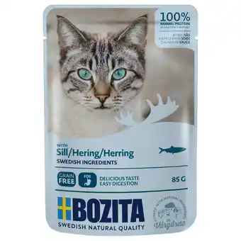 Zooplus 24x85g Stukjes in Saus Pouch Haring Bozita Kattenvoer aanbieding