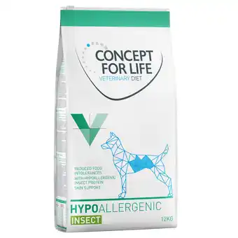 Zooplus 2x12kg Hypoallergenic Insect Concept for Life Veterinary Diet Hondenvoer aanbieding