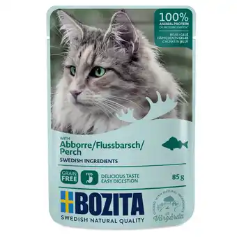 Zooplus 12x85g Stukjes in Gelei Pouch Rivierbaars Bozita Kattenvoer aanbieding