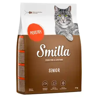 Zooplus 2x4kg Senior met Gevogelte Smilla Kattenvoer aanbieding